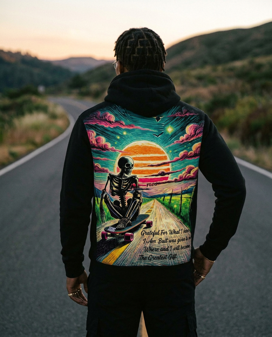 Grateful Hoodie — FW 24 rear view